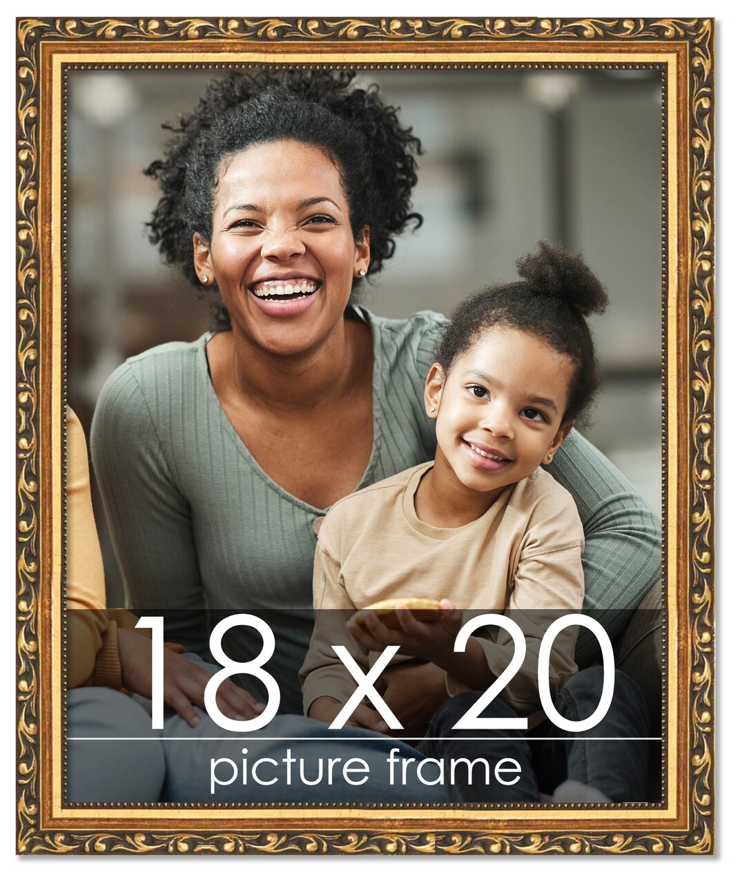 18x20 Museum-Quality Picture Frame with UV-Resistant Acrylic & Acid-Free Backing, Available in 4 Finishes - Gold, Silver, Bronze, and Black